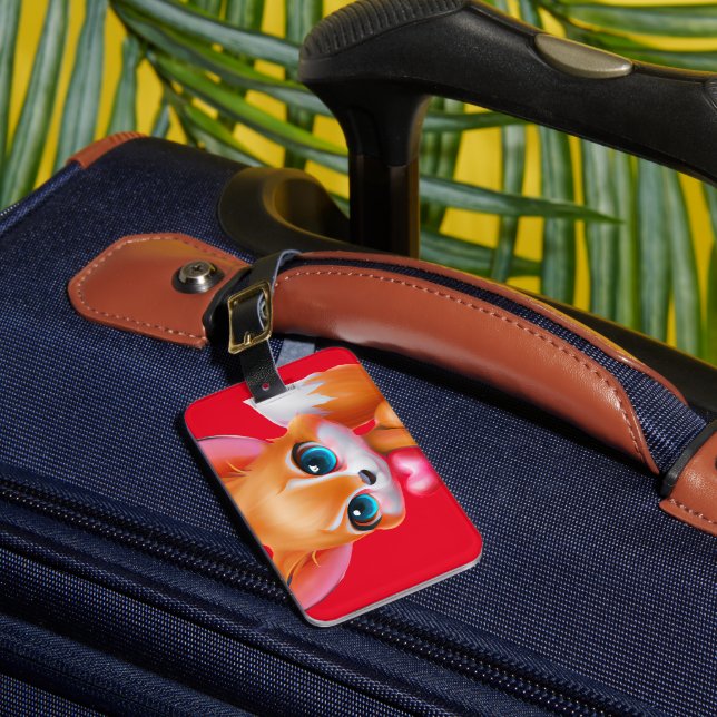 Adorable Baby Fox Luggage Tag (Front Insitu 1)