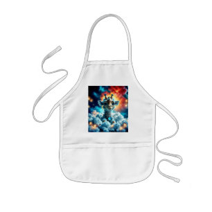 Adorable Baby Giraffe Head in Clouds Kids Apron