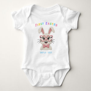 Adorable Baby Girl Boy First Easter Bunny Bodysuit