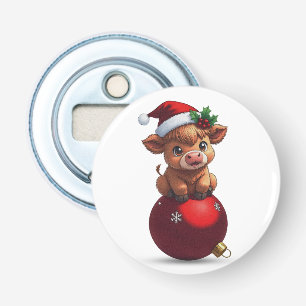 adorable baby highland cow sitting bottle opener