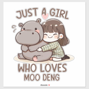 Adorable Baby Hippo, Jus A Girl Who Loves Moo Deng