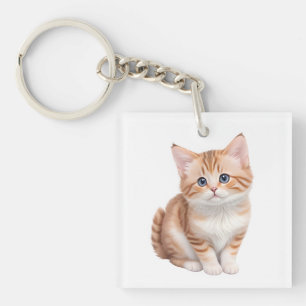 Adorable Baby Kitten Cute  Keychain