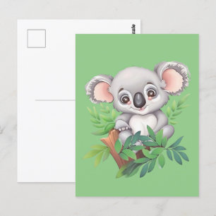 Adorable Baby Koala Bear Postcard
