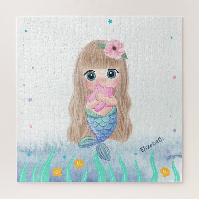Adorable Baby Mermaid,Sea Jigsaw Puzzle (Vertical)