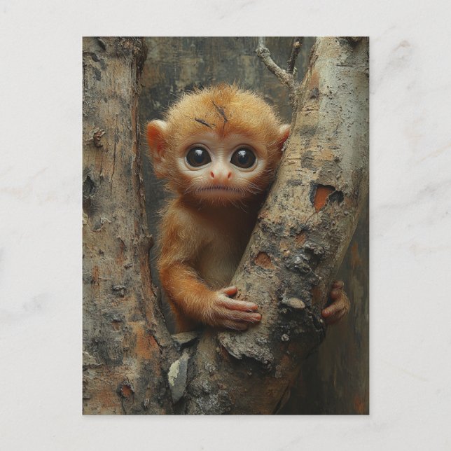 Adorable Baby Monkey Postcard (Front)