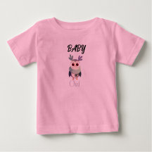 Adorable Baby Owl Graphic Black T-Shirt - Cute 
