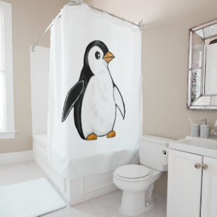 Adorable Baby Penguin Airbrush-Style Winter Art