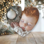 Adorable Baby Photo | Baby's First Christmas Ornament<br><div class="desc">Add your little son or daughter's photo to this Baby's First Christmas ornament. Personalize the text on the back and put the year too! Precious keepsake.</div>