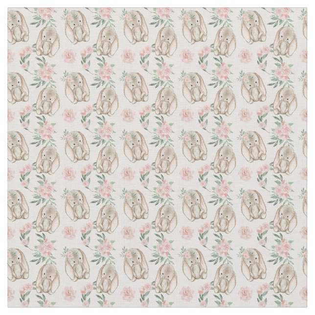 Adorable Baby Rabbit Fabric (Close Up)