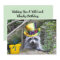 Adorable Baby Raccoon Birthday Flat Card
