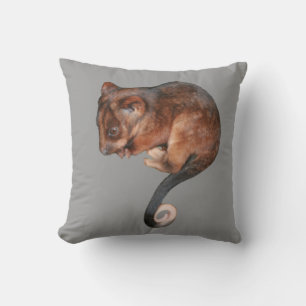 Adorable Baby Ringtail Possum in Australia Throw Pillow