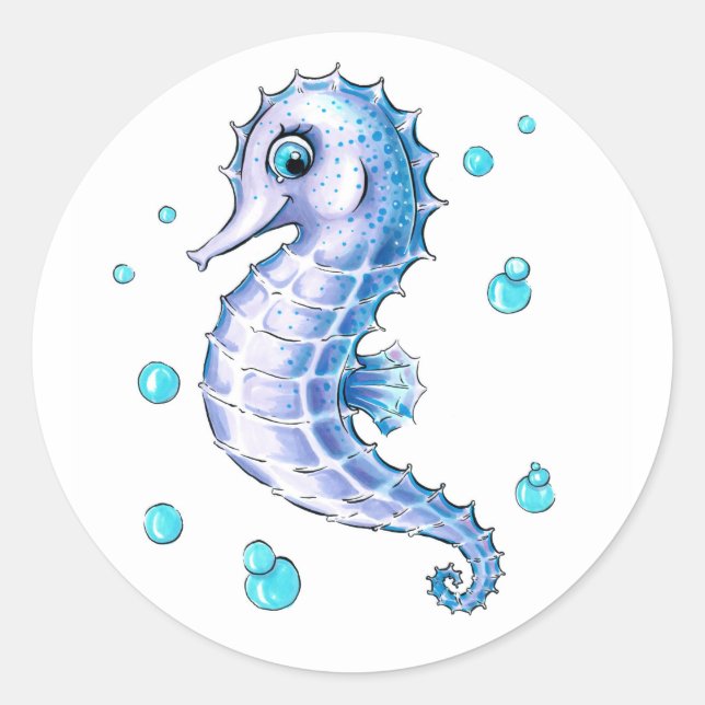 Adorable Baby Seahorse Sticker (Front)