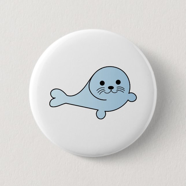 Adorable Baby Seal 2 Inch Round Button (Front)