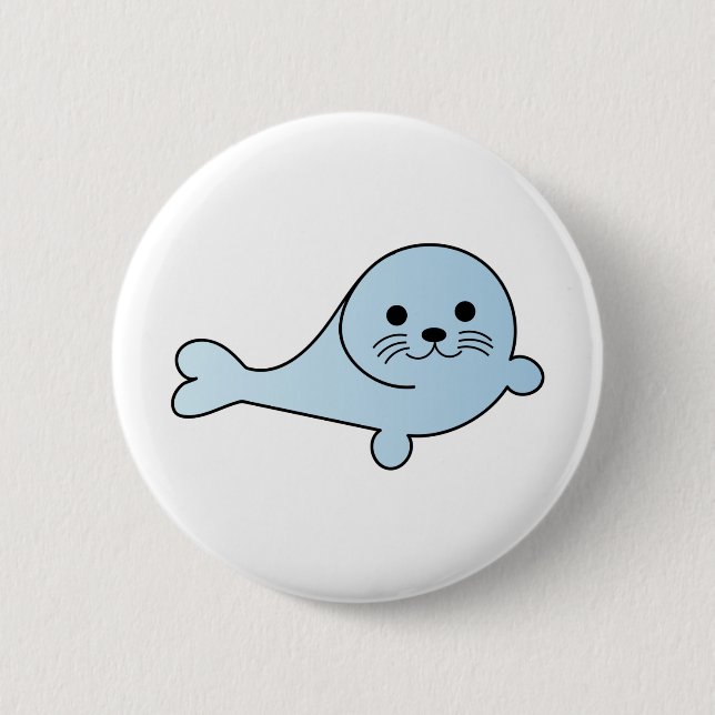 Adorable Baby Seal 2 Inch Round Button (Front)