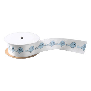 Adorable Baby Seal Satin Ribbon