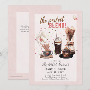Adorable Baby shower de café Brunch Invitation