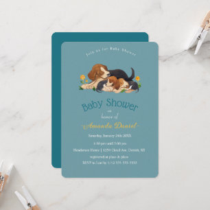 Adorable Baby shower de chien Invitation
