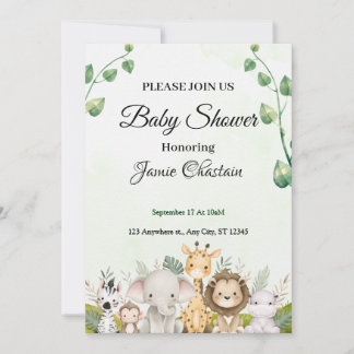 "Adorable Baby Shower Invitations with Cute Pets a