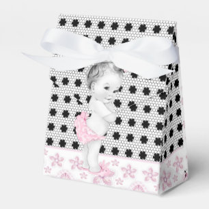 Adorable Baby shower rose et noir Ballotins