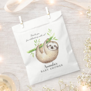 Adorable Baby Sloth Shower Favour Bags