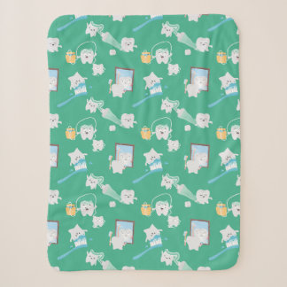 Adorable Baby Teeth Dental Office Dentist  Sherpa Blanket