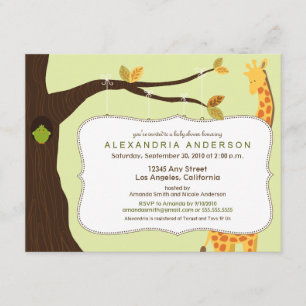 Adorable Baby Tree Baby Shower Invitation (mint)