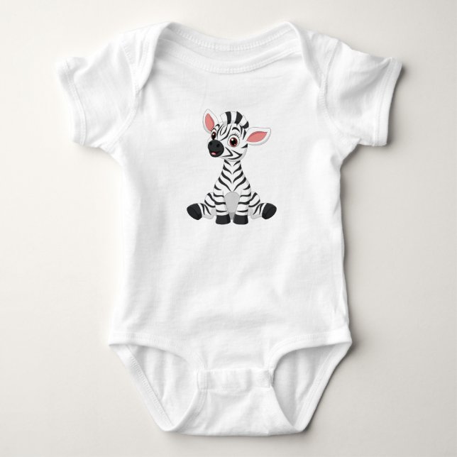 Adorable baby zebra bodysuit (Front)