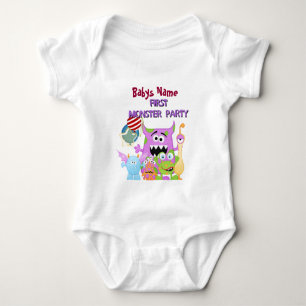 Adorable Babys First Monster Party tshirts