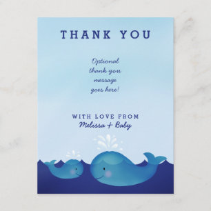 Adorable Baleine Bleue Baby shower nautique Merci