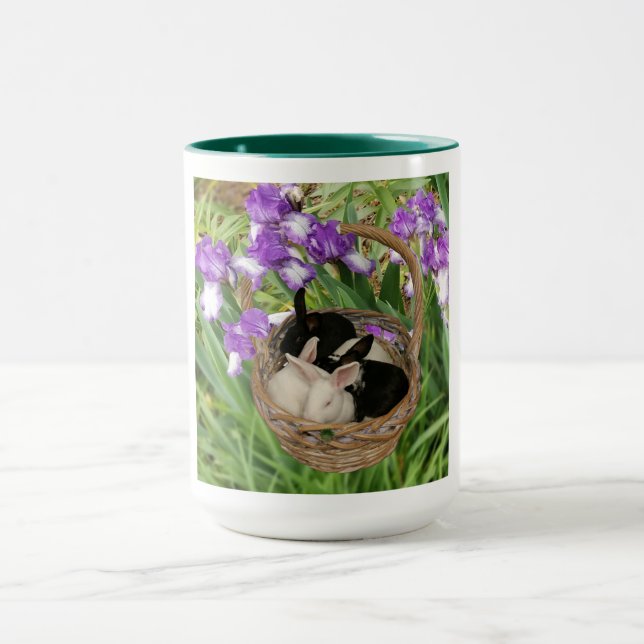 Adorable Basket of Baby Bunnies Mug (Center)