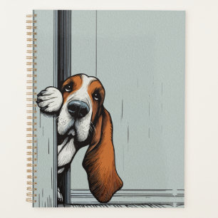Adorable Basset Hound Dog Wall Art Planner