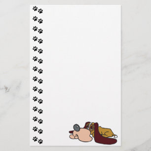 Adorable Basset Hound Puppy Stationery