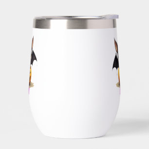 Adorable Bat on Pumpkin Cute Halloween Decor 2024