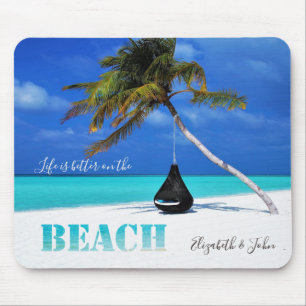 Adorable Beach,Palm,-Personalized Mouse Pad