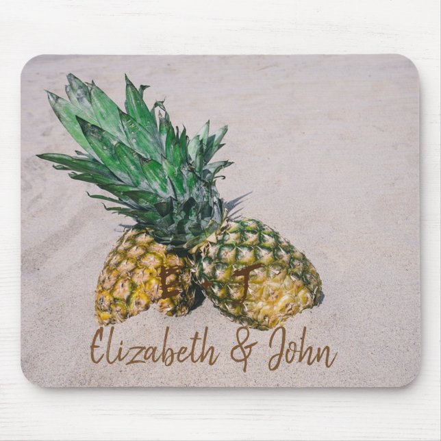 Adorable Beach,Sand,Pineapple  -Personalized Mouse Pad (Front)