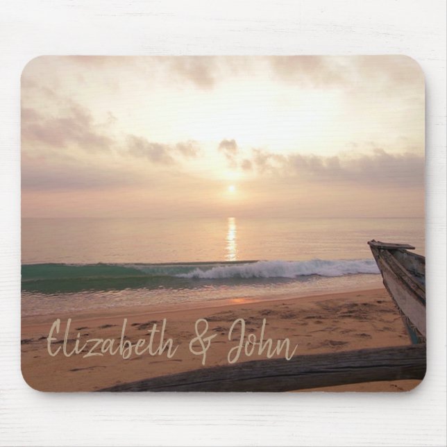 Adorable Beach,Sand,Sunset   -Personalized Mouse Pad (Front)
