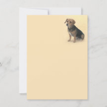 Adorable Beagle Mix Notecard