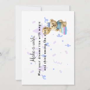 Adorable Bear Trio Happy Birthday Card