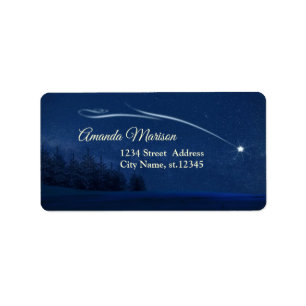 Adorable Beautiful Christmas Shooting star Label