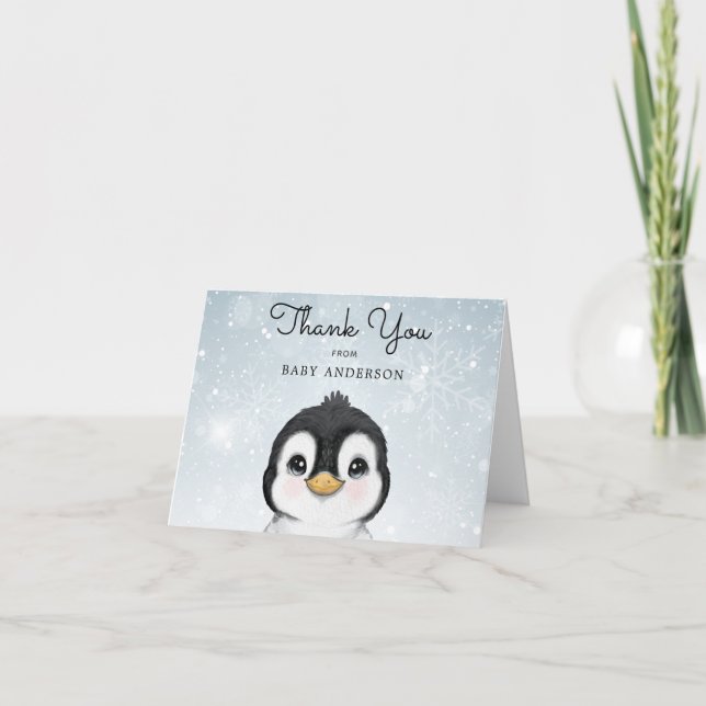 Adorable bébé Penguin Merci d'hiver (Devant)