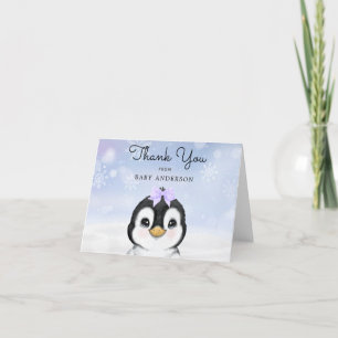 Adorable bébé Penguin Merci d'hiver
