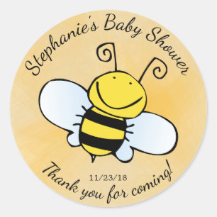 Adorable Bee Baby Shower Favour Sticker