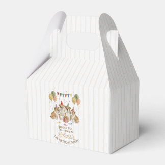 Adorable Birthday Bulldogs with Cake Party Favor Box