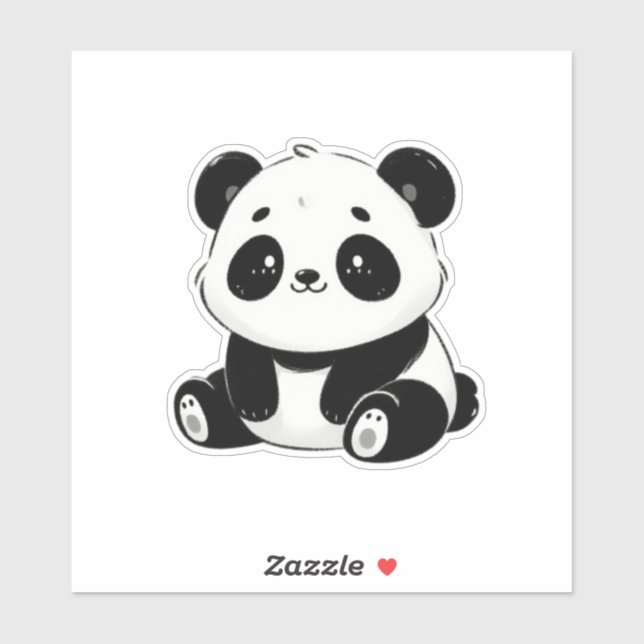 Adorable black and white panda drawing (Sheet)