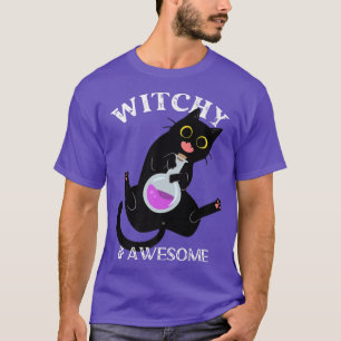 Adorable Black Cat Tee, Black Kitty Lover Witchy A T-Shirt