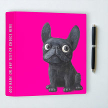 Adorable Black French Bulldog pink Dog 