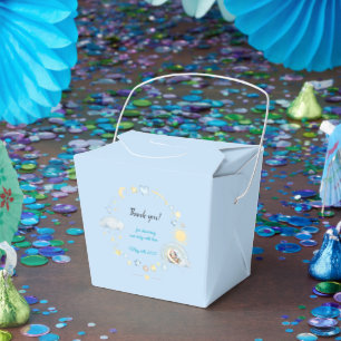 Adorable Blue Dreamy Baby Boy Shower  Favor Box