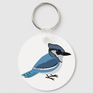 Adorable Blue Jay Keychain