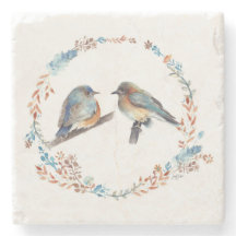 Adorable Bluebird Couple Art