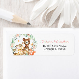 Adorable Bois Animaux Baby shower verdoyant
